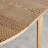 ダイニングテーブル 丸から楕円へ自在に変化 使う人数に合わせて形を変える伸長式 幅90～120cm