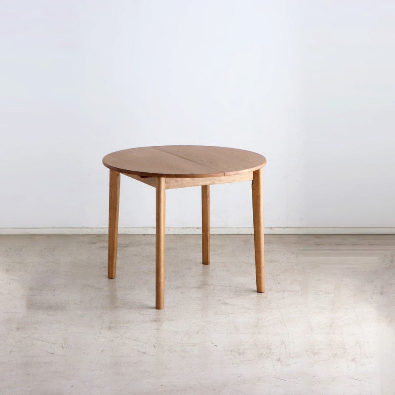 ダイニングテーブル 丸から楕円へ自在に変化 使う人数に合わせて形を変える伸長式 幅90～120cm