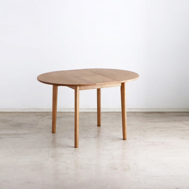 ダイニングテーブル 丸から楕円へ自在に変化 使う人数に合わせて形を変える伸長式 幅90～120cm