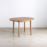 ダイニングテーブル 丸から楕円へ自在に変化 使う人数に合わせて形を変える伸長式 幅90～120cm