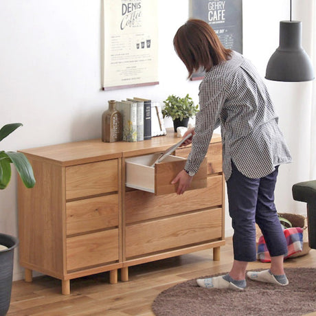 チェスト 幅40cm 置き場所を選ばない日本製ホワイトオークのコンパクトチェスト