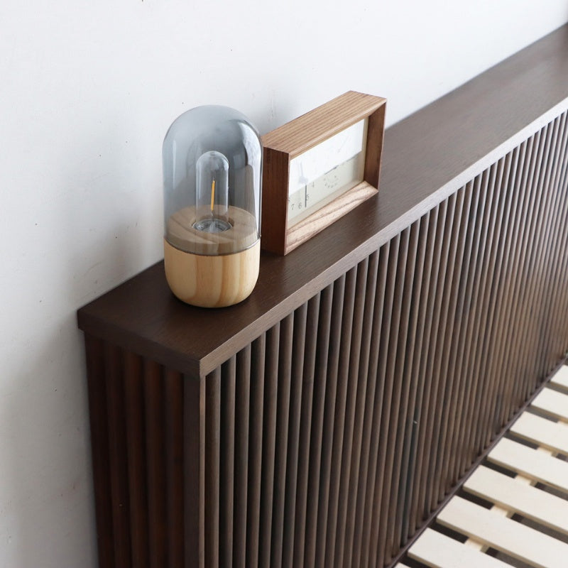 ベッドフレーム 3サイズ展開｜格子ヘッド×天然木で寝室を上質に整える シングル～ダブル