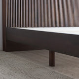 ベッドフレーム 3サイズ展開｜格子ヘッド×天然木で寝室を上質に整える シングル～ダブル