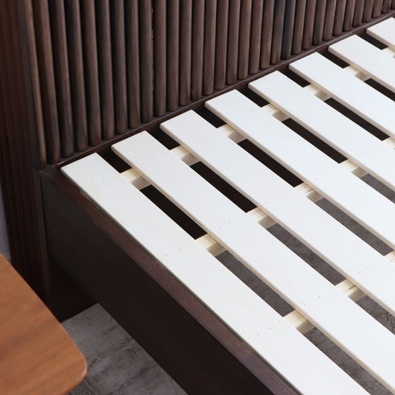 ベッドフレーム 3サイズ展開｜格子ヘッド×天然木で寝室を上質に整える シングル～ダブル