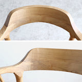 アームチェア 肘掛けをテーブルに浮かせて床掃除スムーズ 美しさと座り心地を両立した一脚 ダイニング