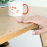 ダイニングテーブル 角丸デザインでお子様も安心 オーク材の温もりが家族を包む