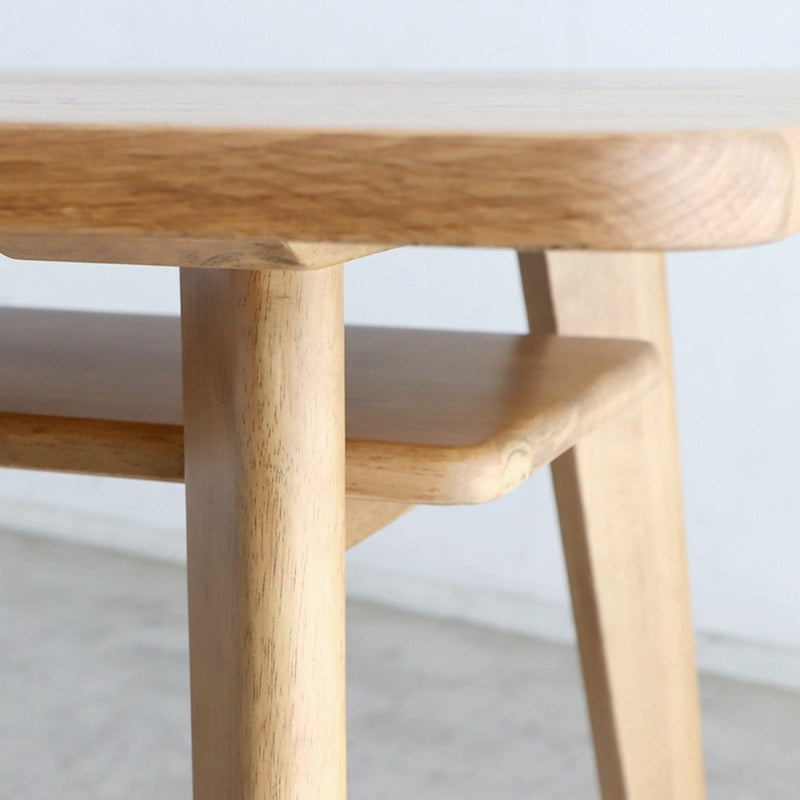 ダイニングテーブル 角丸デザインでお子様も安心 オーク材の温もりが家族を包む