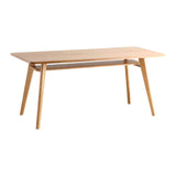 ダイニングテーブル 角丸デザインでお子様も安心 オーク材の温もりが家族を包む