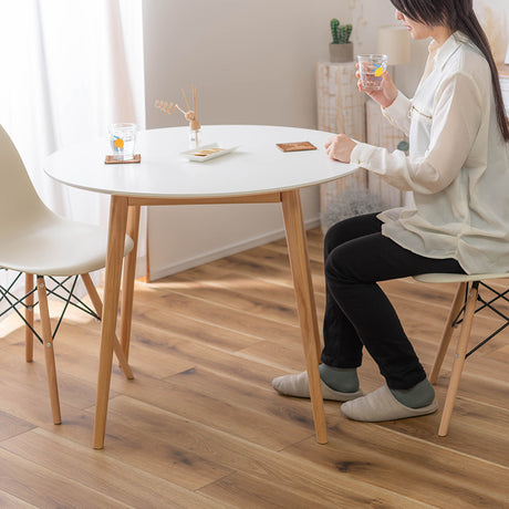 コンパクトダイニングテーブル 丸 90cm