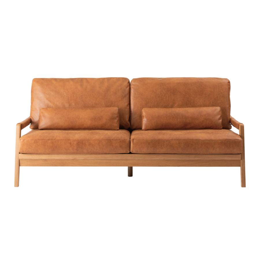 開梱設置配送】3人掛けソファ 本革のような存在感クロスレザーソファ