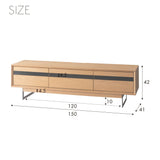 ハイタイプとロータイプの2WAY仕様のTVボード 幅150cm