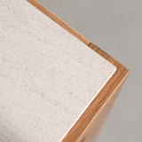 【開梱設置配送】ダイニングテーブル オークの木目を活かしたフレームと石目調の天板