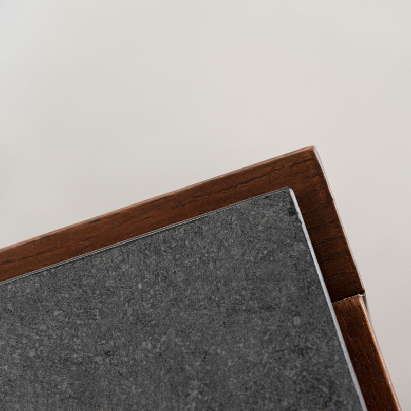 【開梱設置配送】ダイニングテーブル オークの木目を活かしたフレームと石目調の天板