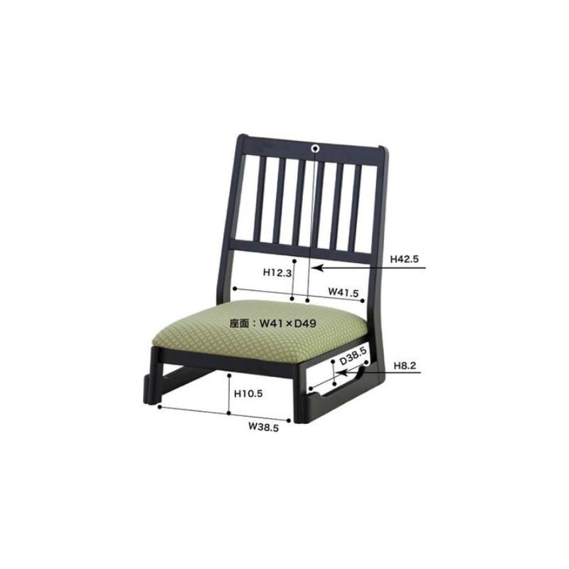 チェア ロータイプ 法事・お座敷に合わせやすいスタッキング収納できる天然木チェア