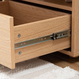 サイドチェスト 引き出し2段 オープン収納付き 幅50cm