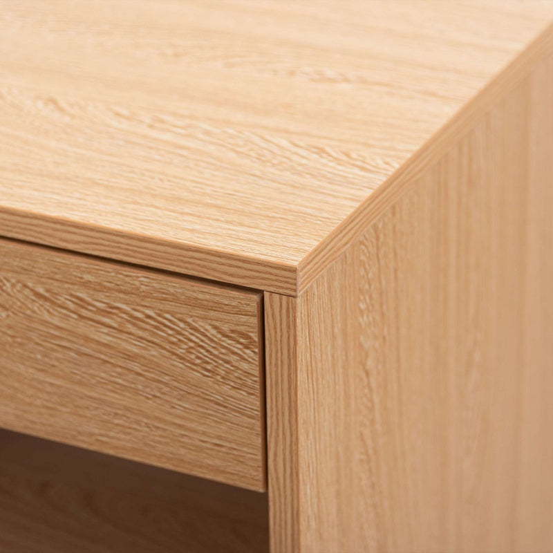 サイドチェスト 引き出し2段 オープン収納付き 幅50cm