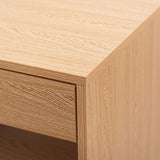 サイドチェスト 引き出し2段 オープン収納付き 幅50cm