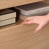 サイドチェスト 引き出し2段 オープン収納付き 幅50cm