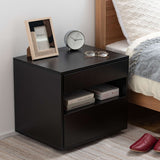 サイドチェスト 引き出し2段 オープン収納付き 幅50cm