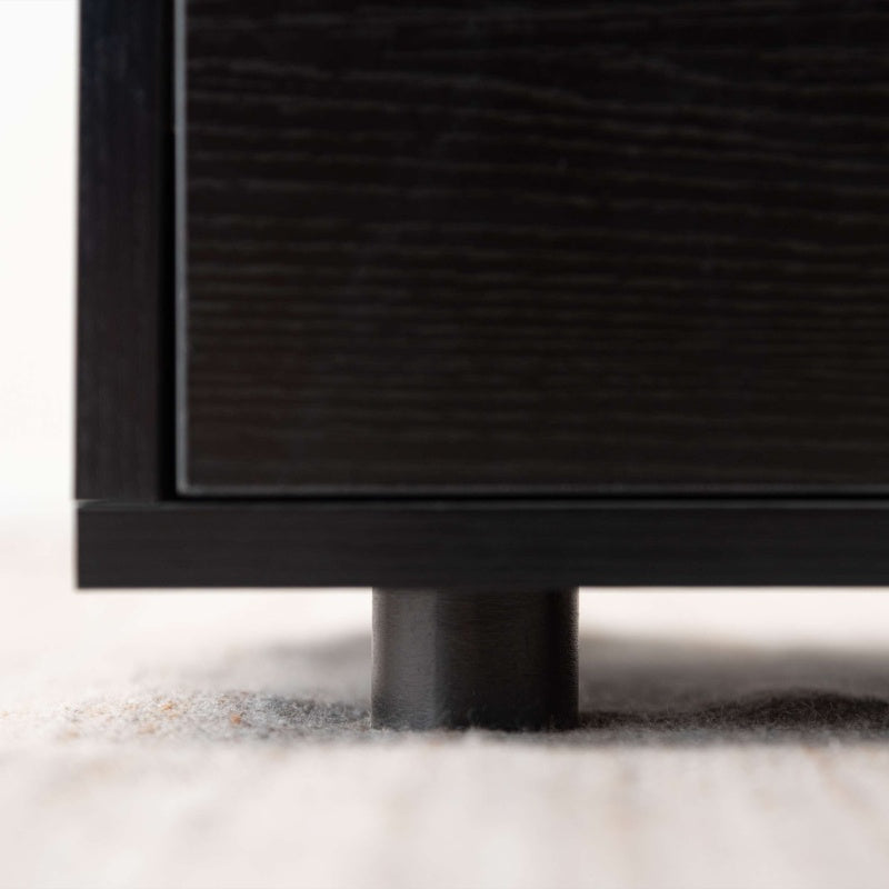 サイドチェスト 引き出し2段 オープン収納付き 幅50cm