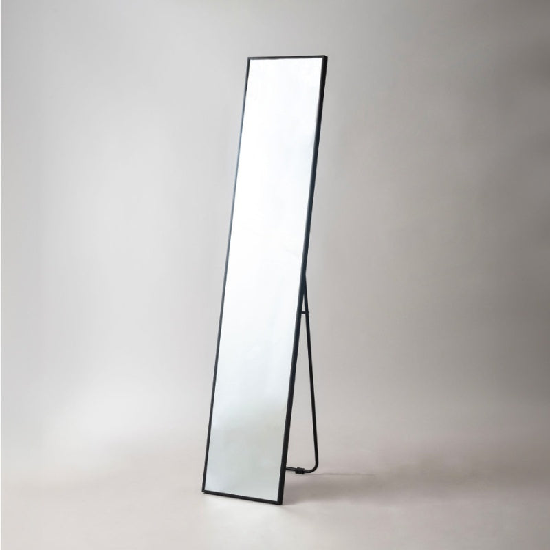 スタンドミラー 幅30cm シャープなメタルフレームのミニマルデザイン
