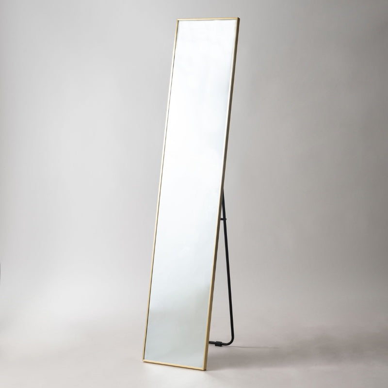 スタンドミラー 幅30cm シャープなメタルフレームのミニマルデザイン