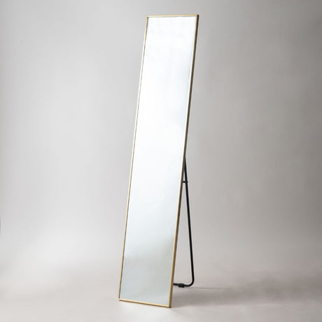 スタンドミラー 幅30cm シャープなメタルフレームのミニマルデザイン