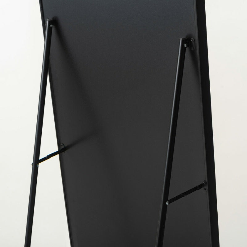 スタンドミラー 幅50cm アーチ型 シャープなメタルフレーム