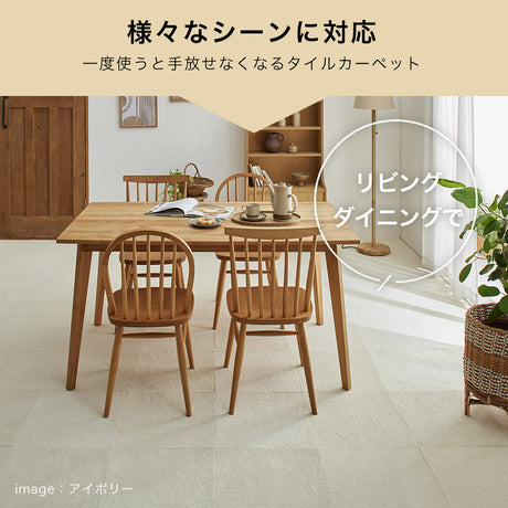 タイルカーペット 丸洗いOKで清潔キープ｜子ども・ペットにも最適 40×40cm(10枚入り)