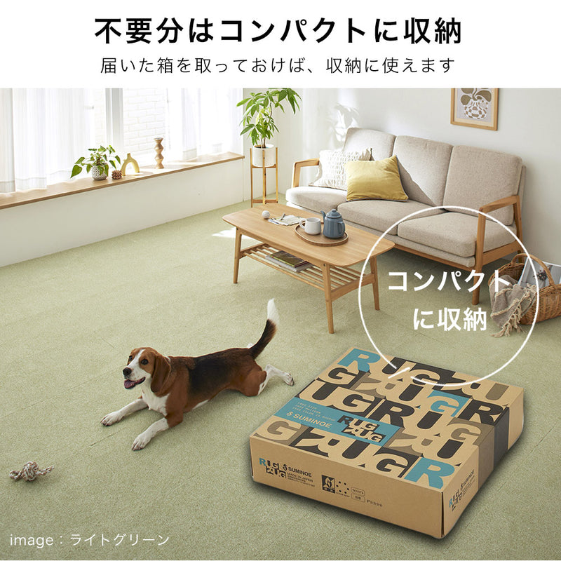 タイルカーペット 丸洗いOKで清潔キープ｜子ども・ペットにも最適 40×40cm(10枚入り)