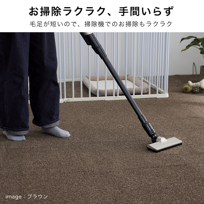 タイルカーペット 丸洗いOKで清潔キープ｜子ども・ペットにも最適 40×40cm(10枚入り)