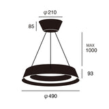 リング状の光が空間に浮かび上がる斬新なデザインのペンダントライト Loop LED-pendant light