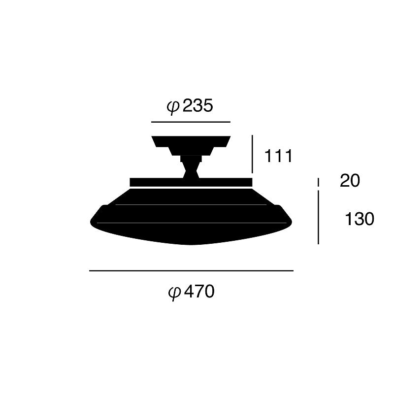 クラシカルなシーリングライト Graph LED-remote ceiling light