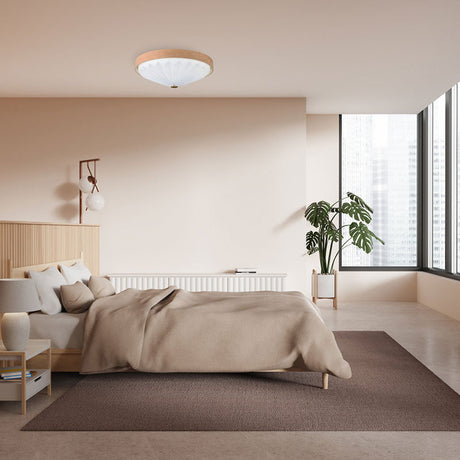シーリングライト WOOD PLEATS CEILING LIGHT ウッドプリーツシーリングライト 調色・調光10段階