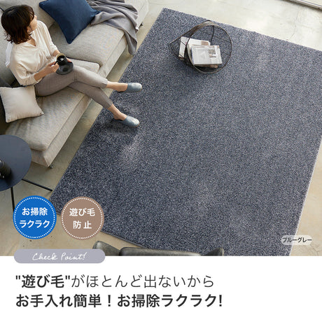 上品な光沢が高級感を演出するおしゃれな防炎＆消臭ラグ ルネラグ 円形