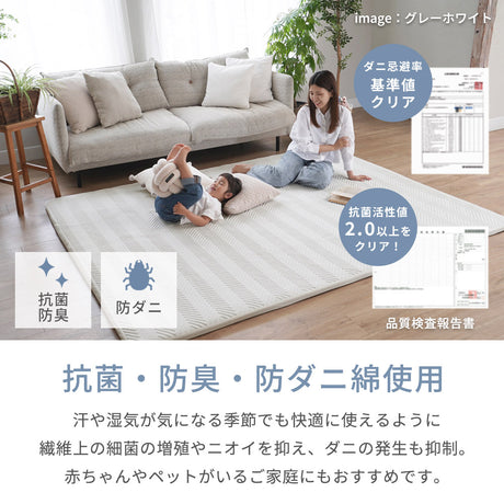 接触冷感でひんやり カバーを外して洗えるラグ