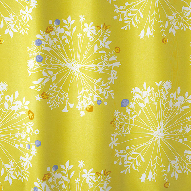 【サイズオーダー】綺麗なシルエットの植物を大胆かつ繊細に並べた北欧デザイン遮光2級カーテン  1枚入り