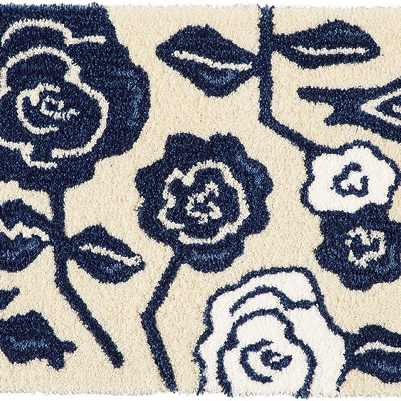 鳥や草花を描いたおしゃれな防ダニ加工の北欧風マット CUCO RUG - クコマット