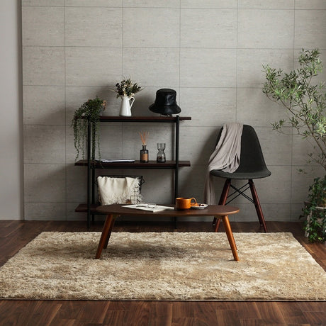 洗えるマイクロファイバーシャギーラグ ふわふわタッチ