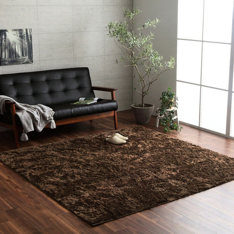 洗えるマイクロファイバーシャギーラグ ふわふわタッチ