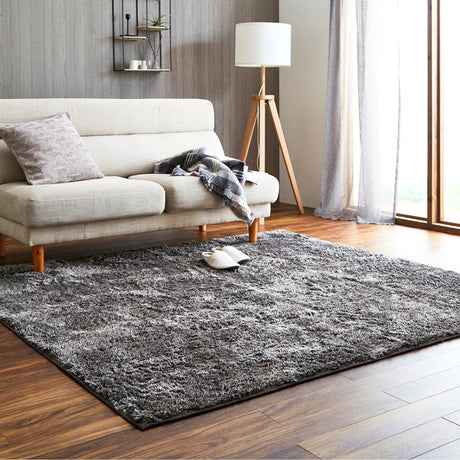 洗えるマイクロファイバーシャギーラグ ふわふわタッチ
