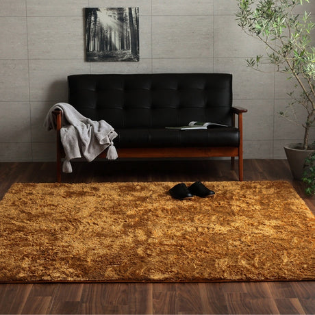 洗えるマイクロファイバーシャギーラグ ふわふわタッチ