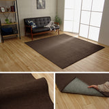 遊び毛が出にくいシェニール糸を使用した無地のラグ