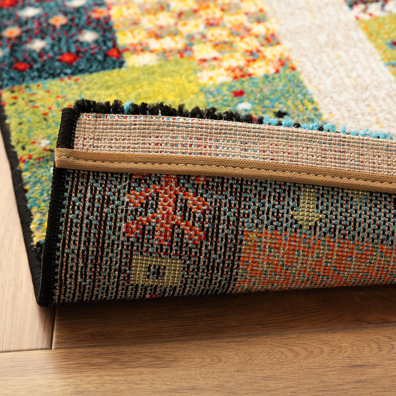 ギャッベ柄デザインのラグ トルコ製ウィルトン織りカーペット シラーズ