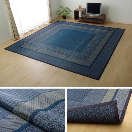 モダンデザインのい草花ござ 日本の職人により作られた和の美しさを持つ  江戸間サイズ ランクス