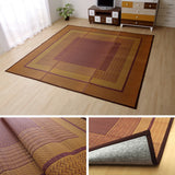 モダンデザインのい草花ござ 日本の職人により作られた和の美しさを持つ  江戸間サイズ 裏貼り加工 ランクス