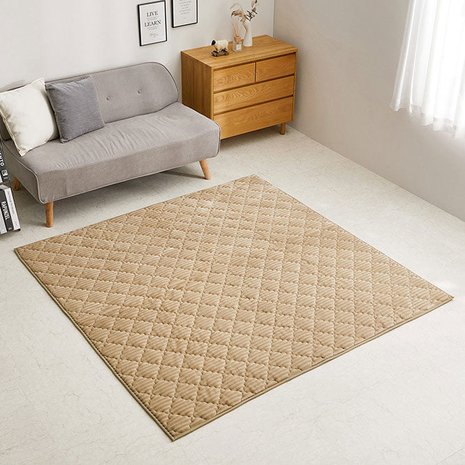 くすみカラーのストライプフランネルラグ ショコラ – Good Decors