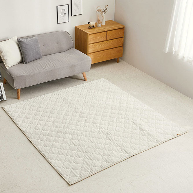 くすみカラーのストライプフランネルラグ ショコラ – Good Decors