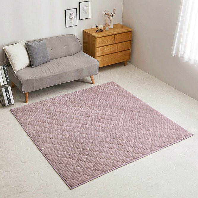 くすみカラーのストライプフランネルラグ ショコラ – Good Decors