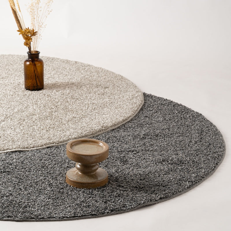 大人グレーのシャギーラグ 国産